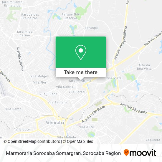 Marmoraria Sorocaba Somargran map
