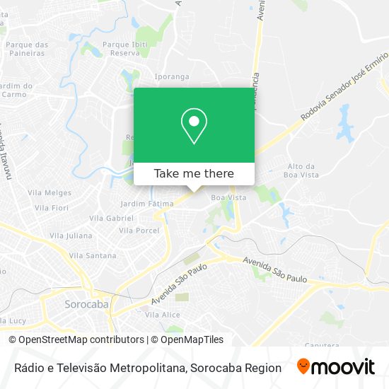 Rádio e Televisão Metropolitana map