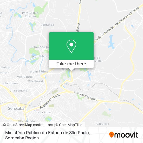 Mapa Ministério Público do Estado de São Paulo