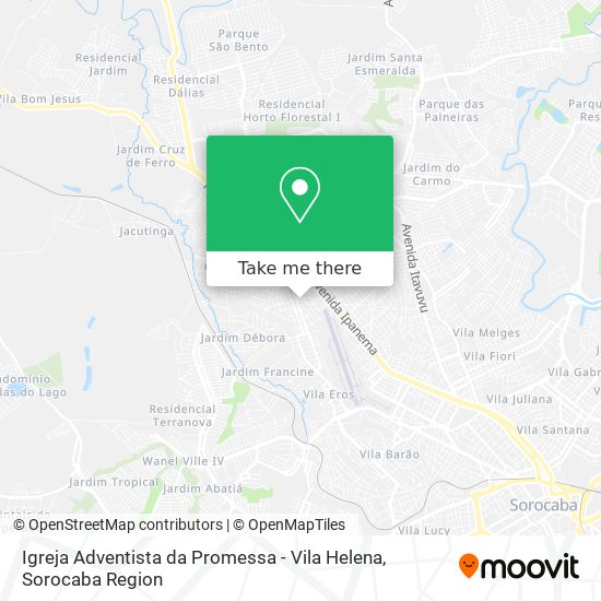 Mapa Igreja Adventista da Promessa - Vila Helena