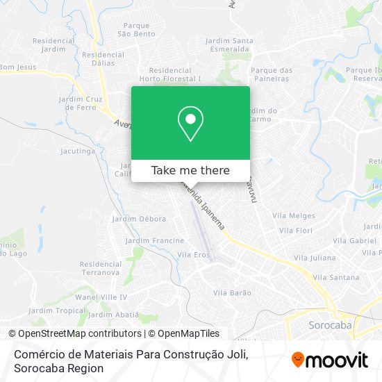 Comércio de Materiais Para Construção Joli map
