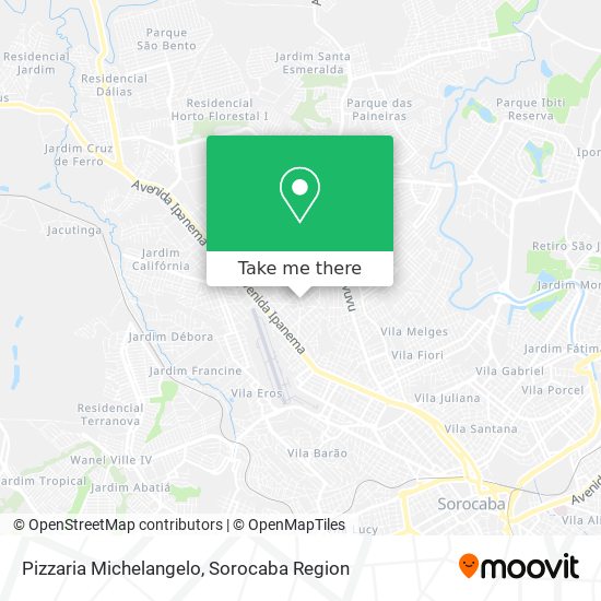 Pizzaria Michelangelo map