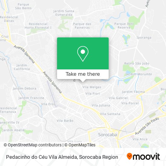 Pedacinho do Céu Vila Almeida map