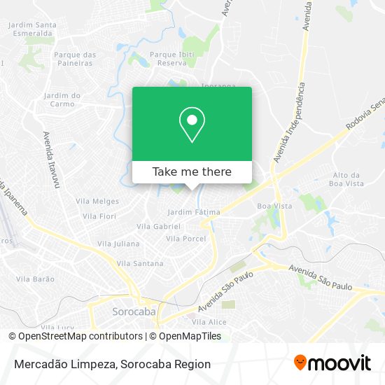 Mercadão Limpeza map