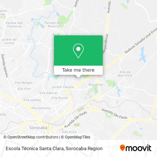 Mapa Escola Técnica Santa Clara