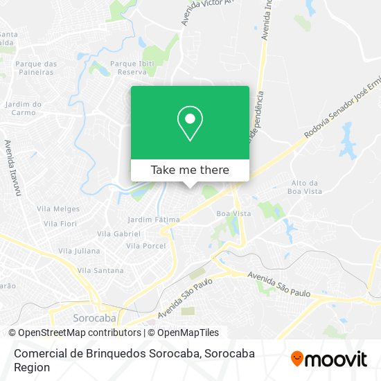 Comercial de Brinquedos Sorocaba map