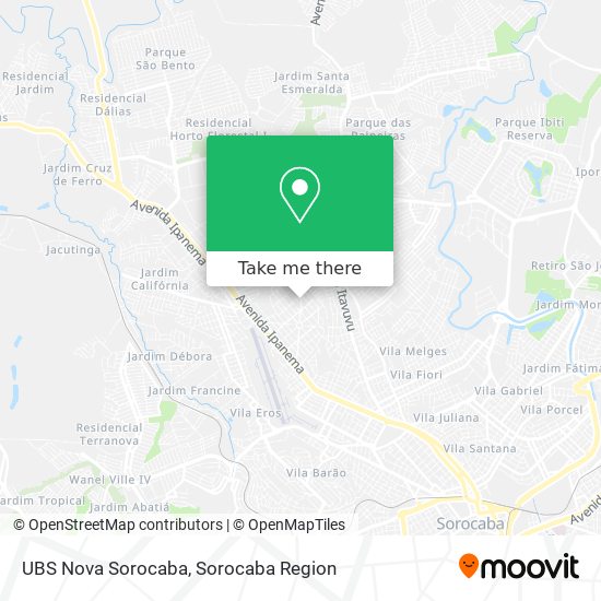 UBS Nova Sorocaba map