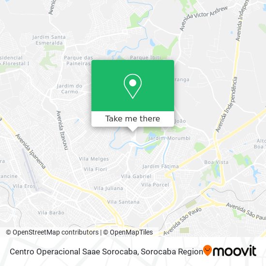 Mapa Centro Operacional Saae Sorocaba