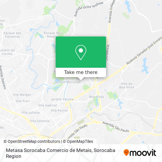 Metasa Sorocaba Comercio de Metais map