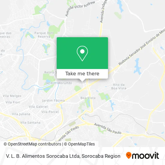 V. L. B. Alimentos Sorocaba Ltda map