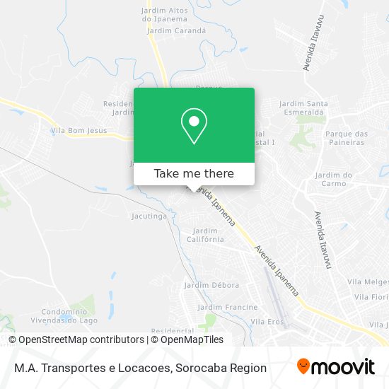 M.A. Transportes e Locacoes map