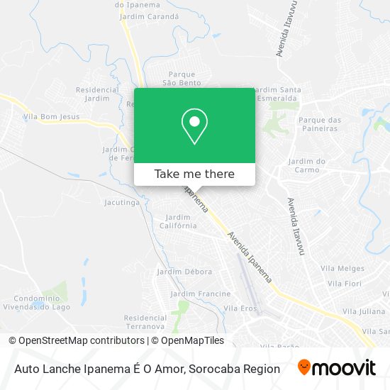 Auto Lanche Ipanema É O Amor map