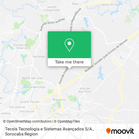 Tecsis Tecnologia e Sistemas Avançados S / A. map