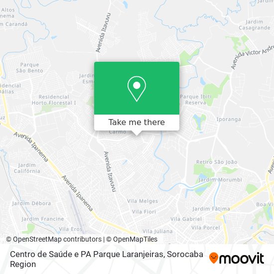 Centro de Saúde e PA Parque Laranjeiras map