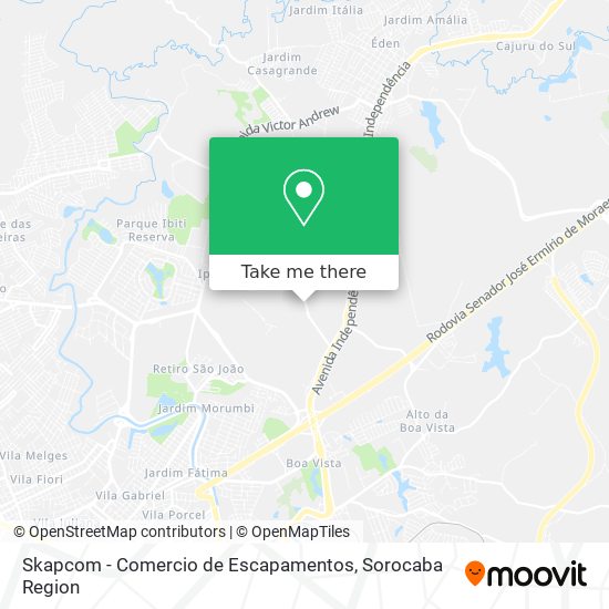 Mapa Skapcom - Comercio de Escapamentos