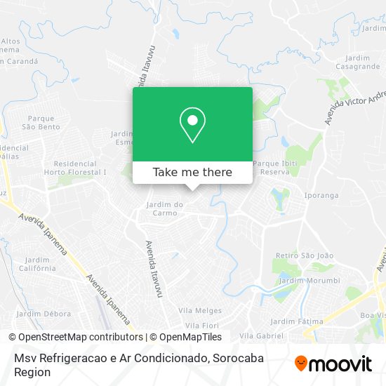 Msv Refrigeracao e Ar Condicionado map