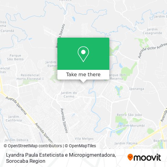Mapa Lyandra Paula Esteticista e Micropigmentadora