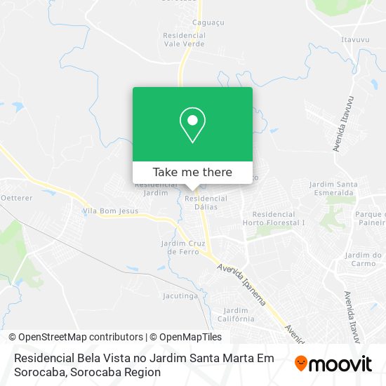 Residencial Bela Vista no Jardim Santa Marta Em Sorocaba map