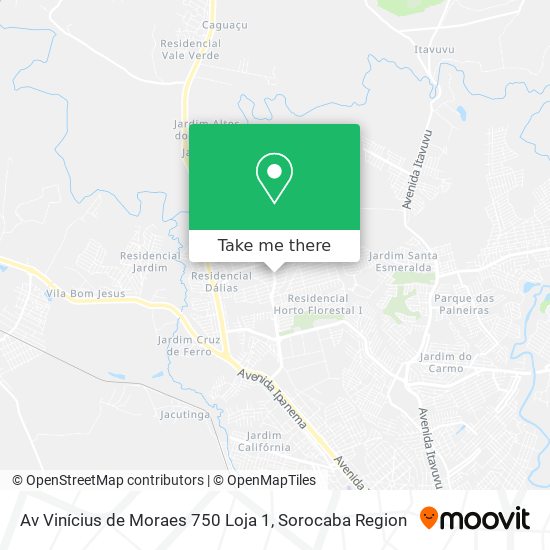 Mapa Av Vinícius de Moraes 750 Loja 1