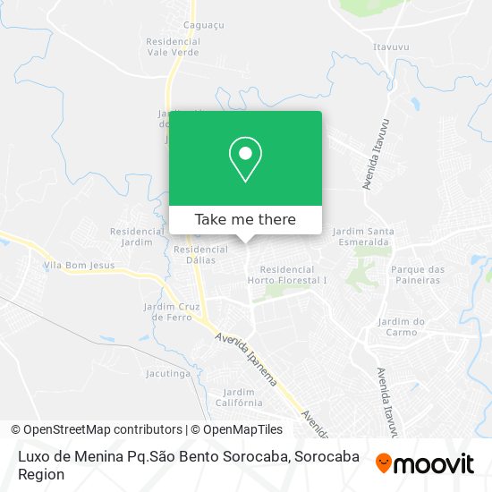 Luxo de Menina Pq.São Bento Sorocaba map
