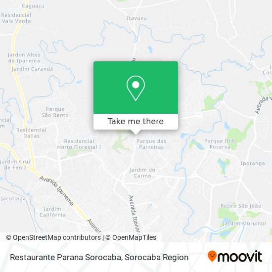 Mapa Restaurante Parana Sorocaba