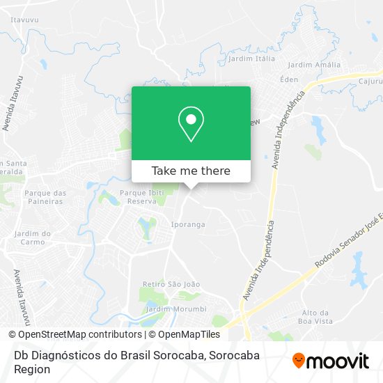 Db Diagnósticos do Brasil Sorocaba map