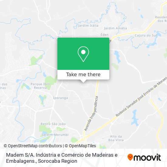 Madem S / A. Indústria e Comércio de Madeiras e Embalagens. map