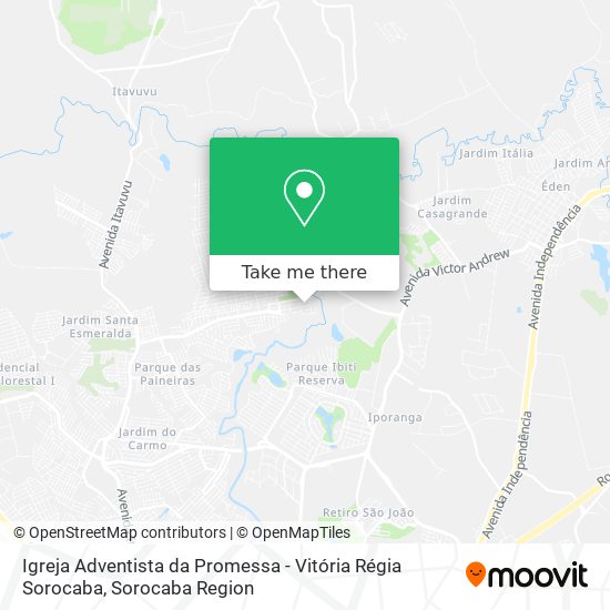 Igreja Adventista da Promessa - Vitória Régia Sorocaba map