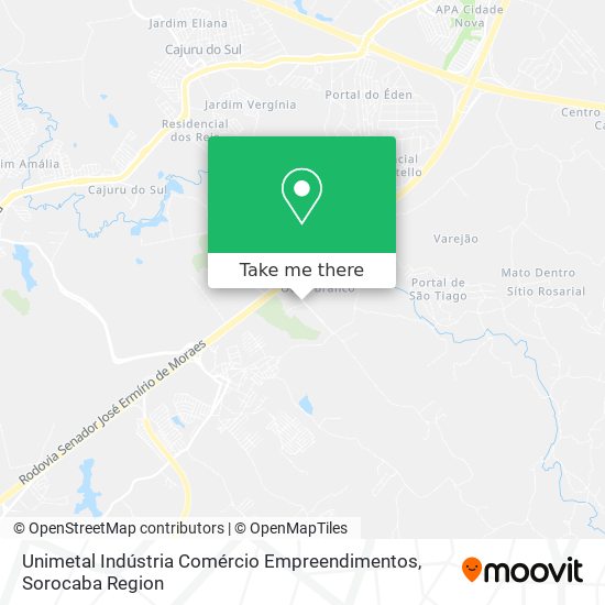 Mapa Unimetal Indústria Comércio Empreendimentos