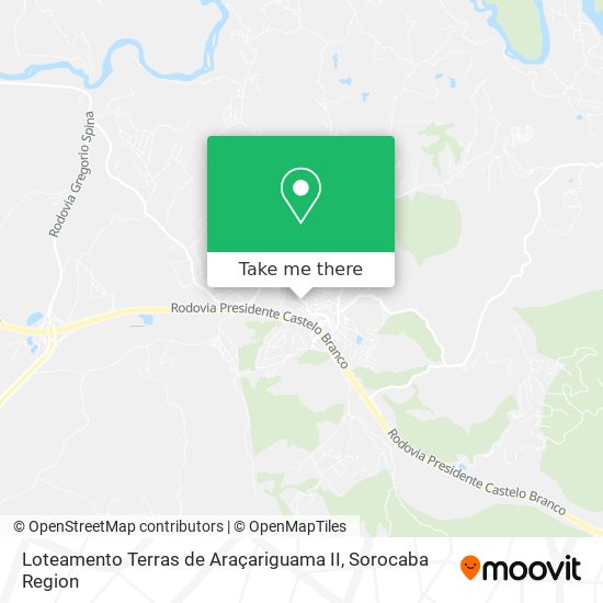 Loteamento Terras de Araçariguama II map