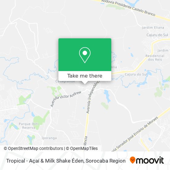 Tropical - Açaí & Milk Shake Éden map