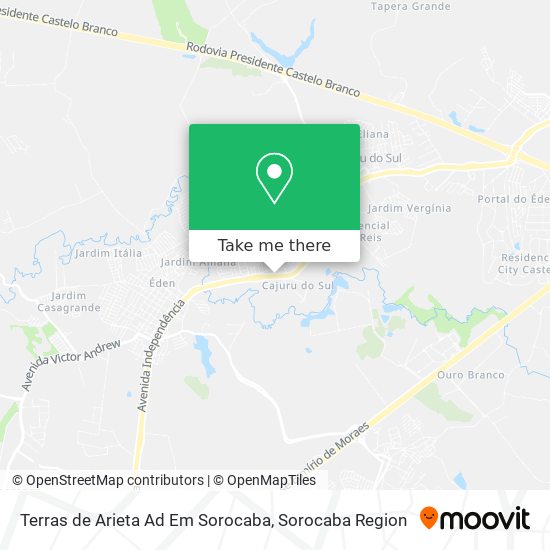 Mapa Terras de Arieta Ad Em Sorocaba