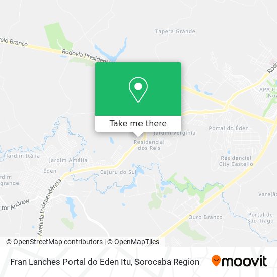 Fran Lanches Portal do Eden Itu map