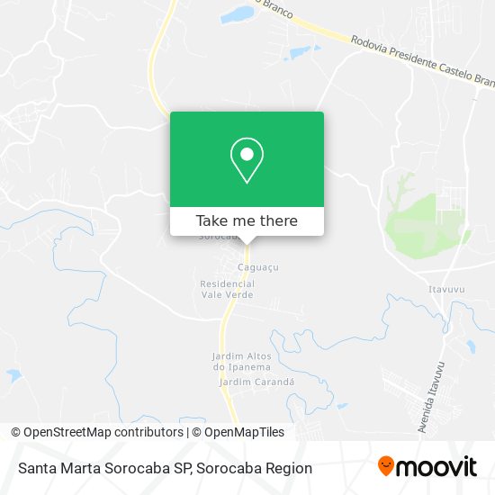 Santa Marta Sorocaba SP map