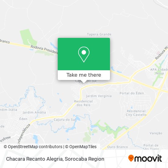 Chacara Recanto Alegria map