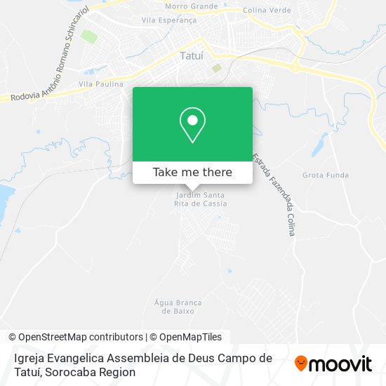 Mapa Igreja Evangelica Assembleia de Deus Campo de Tatuí