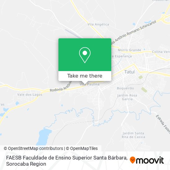 FAESB Faculdade de Ensino Superior Santa Bárbara map