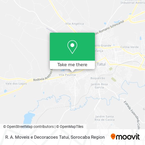 R. A. Moveis e Decoracoes Tatui map