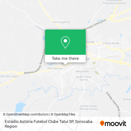 Estádio Astória Futebol Clube Tatuí SP map