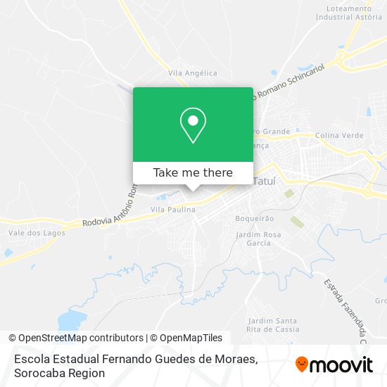 Mapa Escola Estadual Fernando Guedes de Moraes