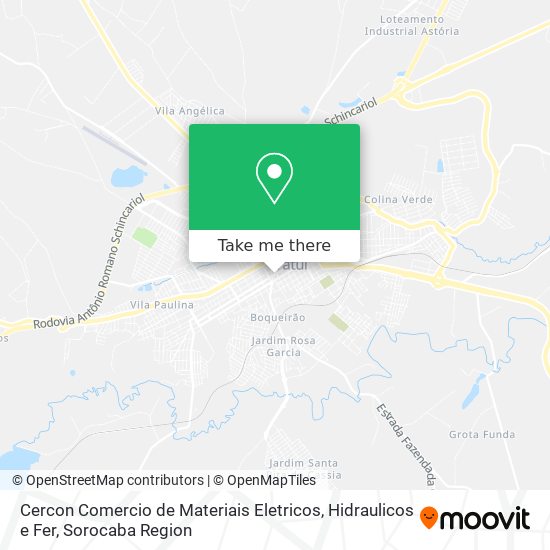 Mapa Cercon Comercio de Materiais Eletricos, Hidraulicos e Fer