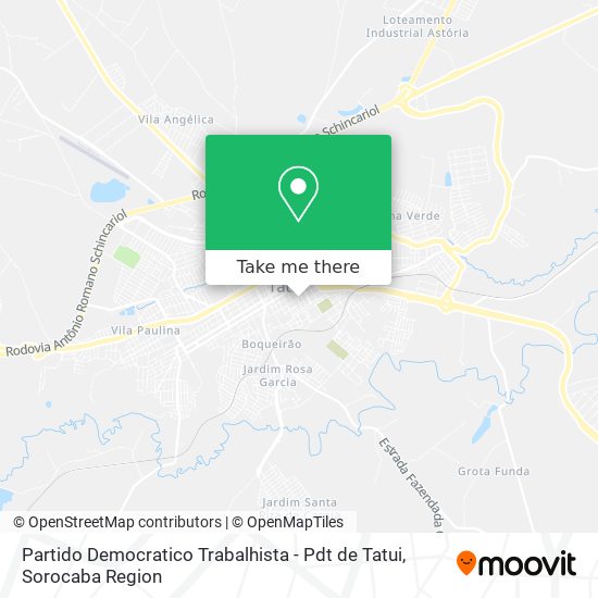 Partido Democratico Trabalhista - Pdt de Tatui map