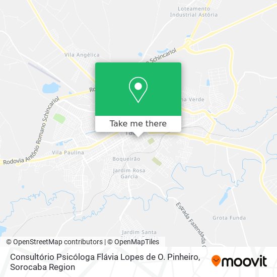 Mapa Consultório Psicóloga Flávia Lopes de O. Pinheiro