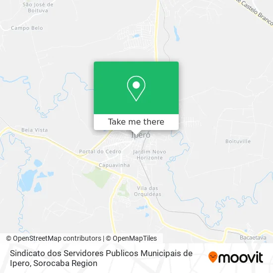 Sindicato dos Servidores Publicos Municipais de Ipero map