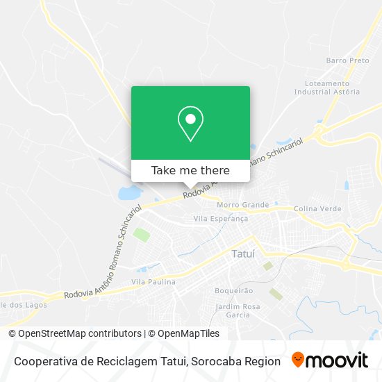 Mapa Cooperativa de Reciclagem Tatui