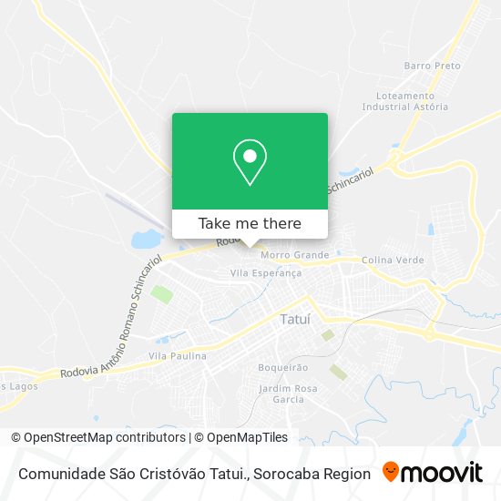 Comunidade São Cristóvão Tatui. map