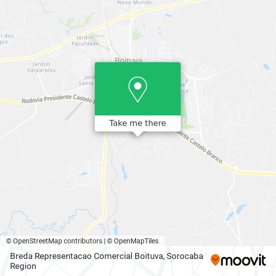 Mapa Breda Representacao Comercial Boituva