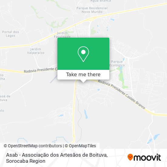 Asab - Associação dos Artesãos de Boituva map