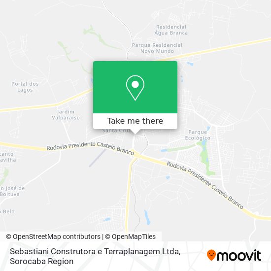 Mapa Sebastiani Construtora e Terraplanagem Ltda