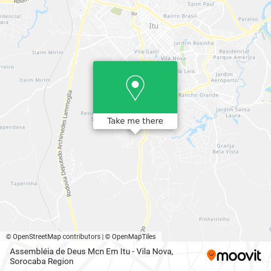 Assembléia de Deus Mcn Em Itu - Vila Nova map